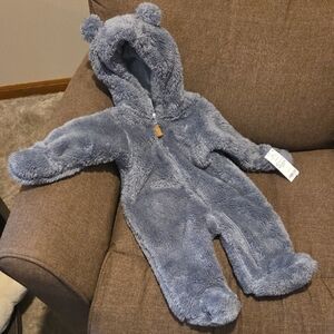 Carter's Cozy Blue Fleece Jumpsuit *New*